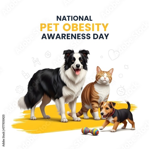 Cute cartoon corgi, cat, and puppy trio. 