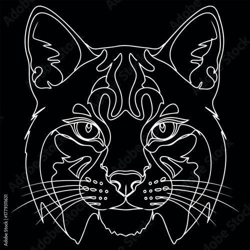 Striped skunk animal illustration design