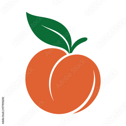 peach fruit silhouette icon