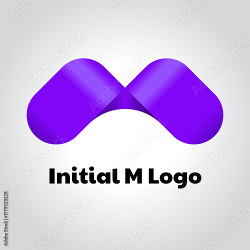 An elegant and aesthetic purple M logo