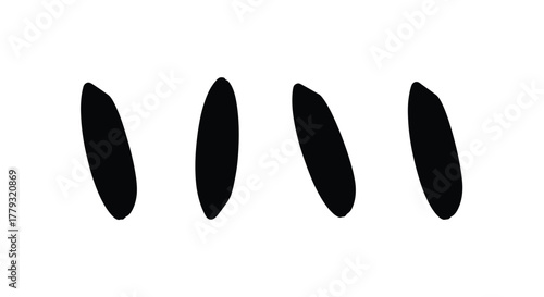 Four rice grain icons isolated on white background for your design