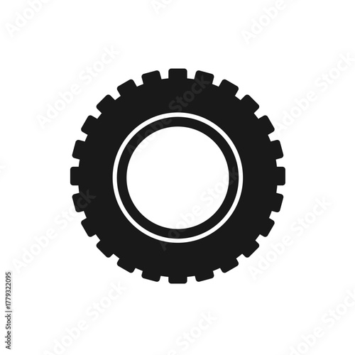 tire - simple solid vector icon