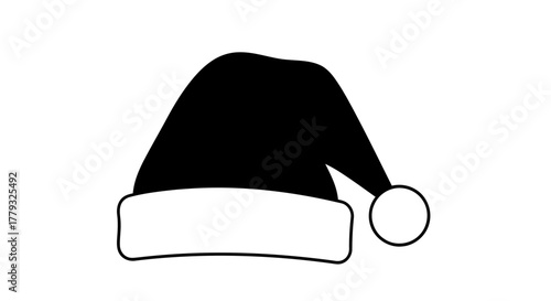 Black Santa Hat Icon