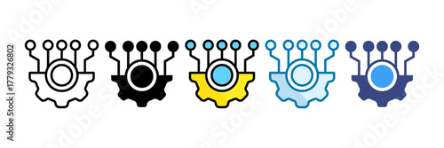 Digital Transformation Icon Set Multiple Style Collection