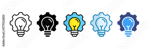 Invention Icon Set Multiple Style Collection