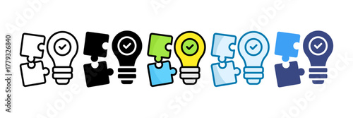 Problem Solving Icon Set Multiple Style Collection