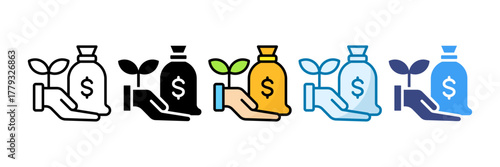 Venture Capital Icon Set Multiple Style Collection