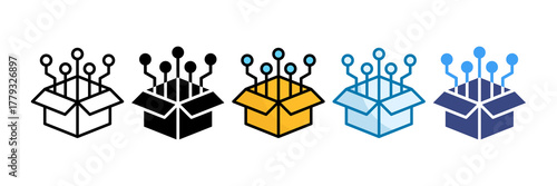 Digital Product Icon Set Multiple Style Collection