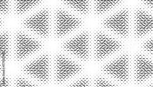 Black and white abstract halftone pattern with irregular ways for sporty and modern background. Vector Format Illustration 