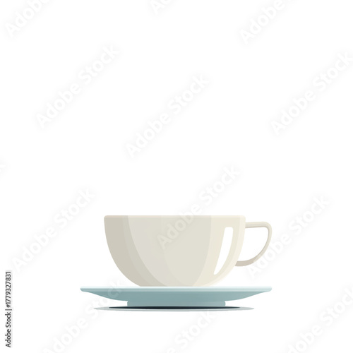 flat 2D icon vector illustrator a steaming coffee