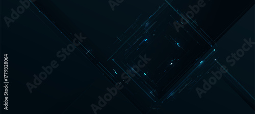 Technology blue circuit lines innovation background, Futuristic digital cyber, tech event poster or corporate business concept