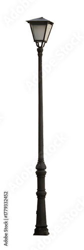 Isolated image  of antique street lamp light