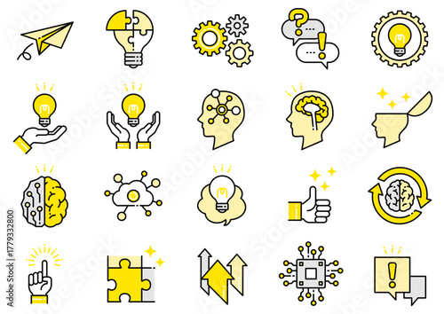 アイディア・思考アイコン06　Idea & Thinking Icons