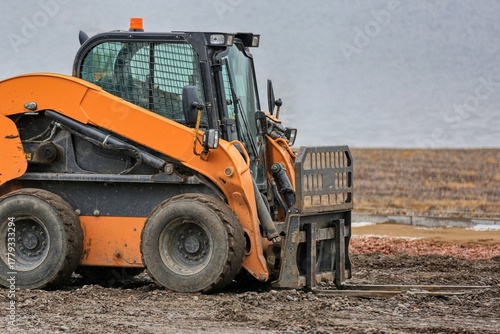 mini loader on the construction site