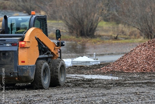mini loader on the construction site