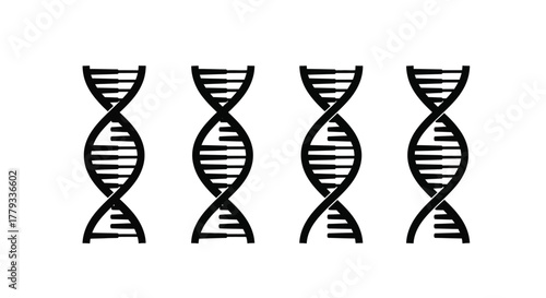 Dna strands representing genetics isolated on white background