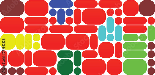 Modern and organized bento grid layout design with clean lines and vibrant color options for web or print projects