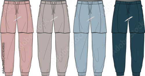 Fashionable Split Jogger Pants in Multiple Colors for Active Lifestyle