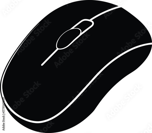 Minimalist high contrast modern object silhouette isolated on white background