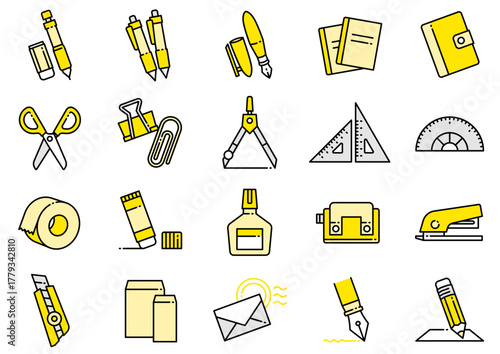 文房具アイコン03　Stationery icons