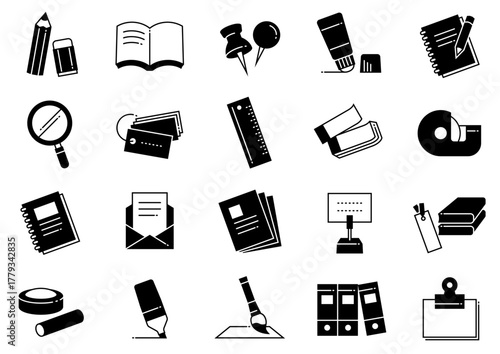 文房具アイコン05　Stationery icons