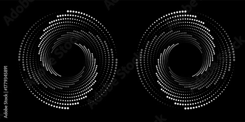 Spiral with gray colors lines as dynamic abstract vector background or logo or icon. spiral circle abstract dot spiral