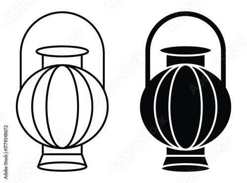 Pair of rustic lantern silhouettes glowing softly with vintage charm and cozy ambiance.