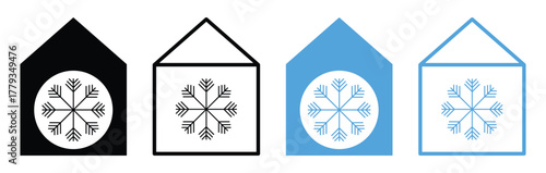 Cool home icon collection in minimal flat outline style for logo design.