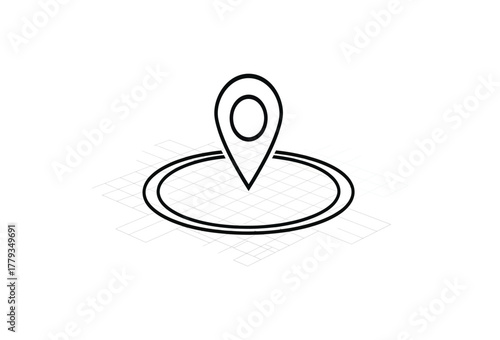Find your way with this modern location pin icon, perfect for maps, apps, and travel guides, offering a simple yet effective visual guide