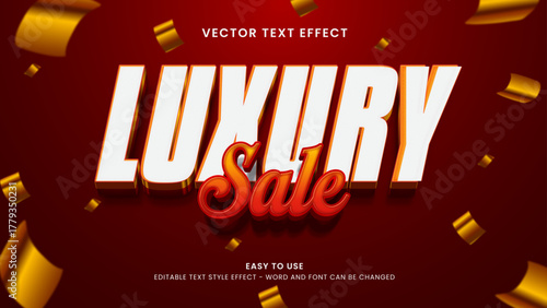luxury sale editable text effect 3d