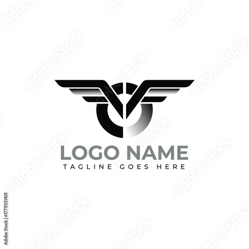 Dynamic wing logo design for brand identity and modern business ventures, ideal for startups and creative agencies seeking a memorable, bold emblem