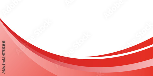 Red Wave on White Background modern white and red Abstract background