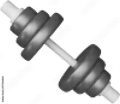 dumbbell halftone icon