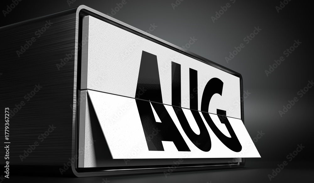 Obraz premium August - table calendar - 3D illustration