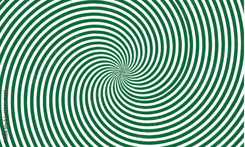 Hypnotic green and white swirl pattern optical illusion background