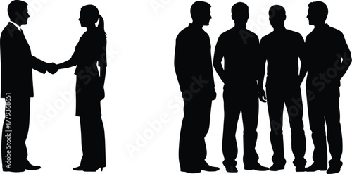 Business, Meeting, Team, People, Group, Office, Work, Partner, Deal, Agreement, Network, Talk, Discussion, Communication, Silhouette