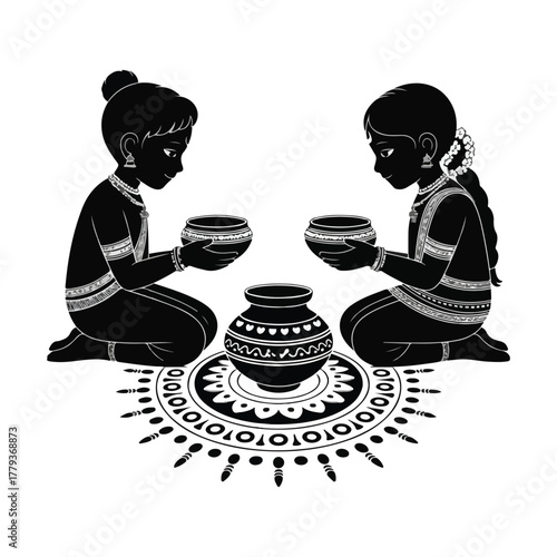 Cute cartoon vector illustration of Hindu god Ganesha in a fun artistic design