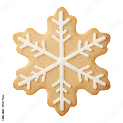 Delicious Snowflake-Shaped Cookie Perfect for Winter Celebrations and Holiday...