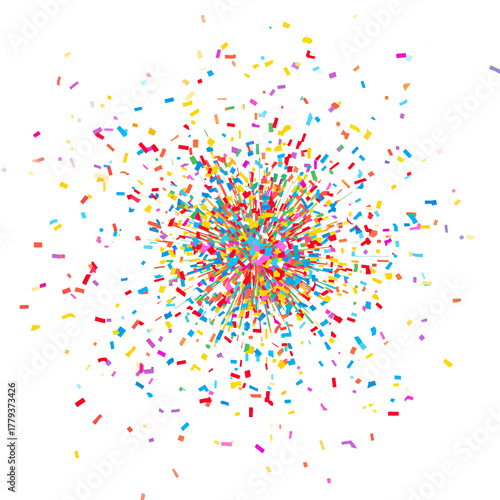 Colorful Confetti Bursts in a Lively Celebration During a Festive Occasion.