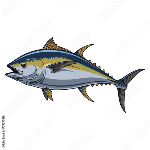 tuna fishing illustration logo vector image t shirt