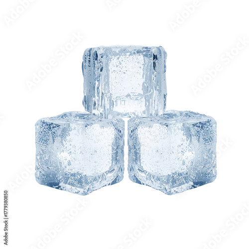 Ice Cubes Stacked on Each Other in a Bright, Clean Setting Ready for Drinks