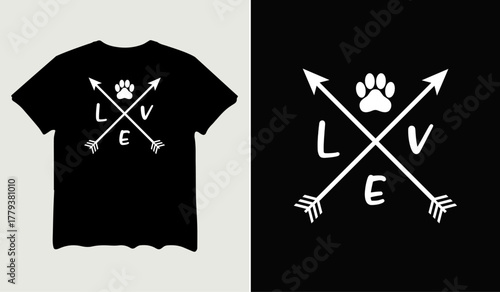 Cat love t-shirt design for t-shirt quotes or poster svg printable cut file