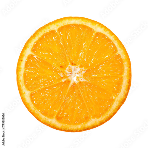 Bright Orange Slice Showing Fresh, Juicy Segments for Delicious Snacking or C...