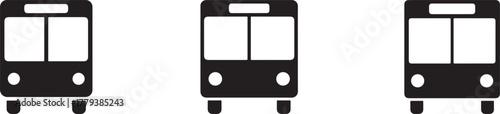 bus icon silhouette on white background