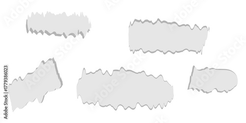 Ripped paper torn edges vector illustration. Realistic torn paper texture background. 
