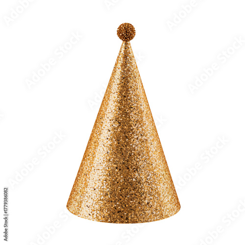 Festive Golden Party Hat Suitable for Celebrations and Special Events