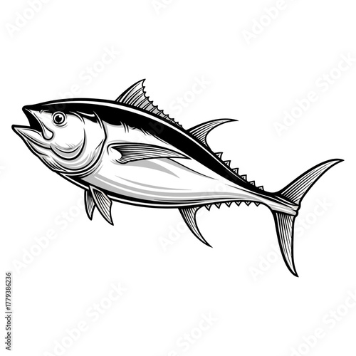 tuna fishing illustration logo vector image t shirt