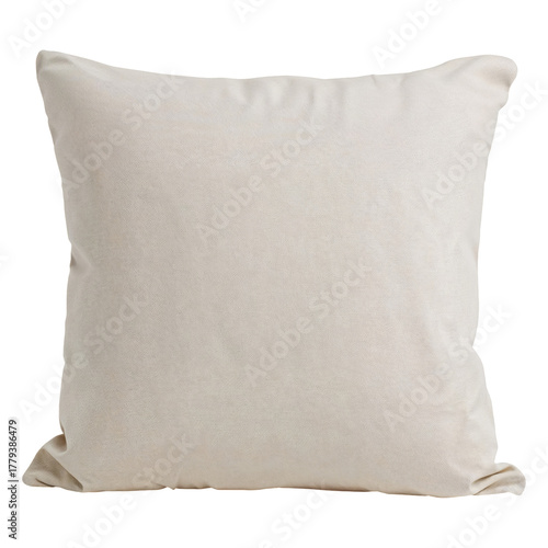 Soft Cream Cushion on a Light Background, Perfect for Adding Comfort to Any L...