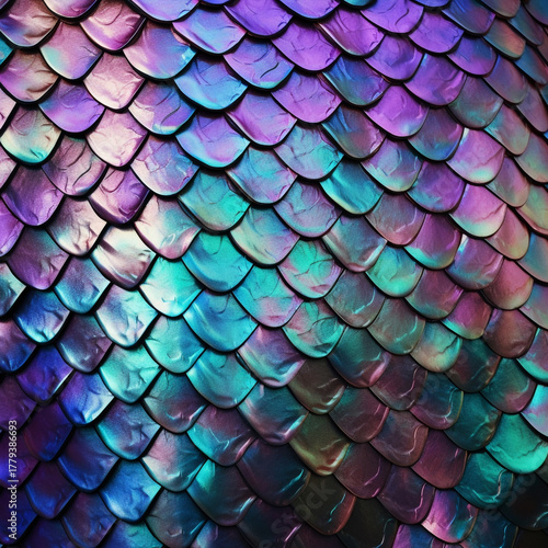 Abstract art of dragon skin in seamless pattern, mystic animal.