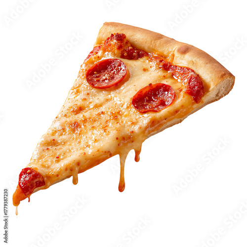 Slicing Through Cheese and Pepperoni on a Delicious Pizza